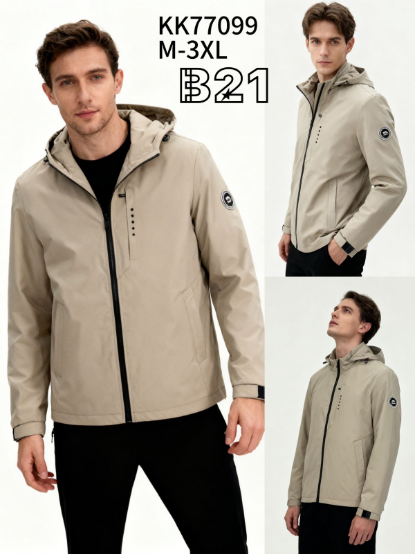 Kurtka męska cienka Roz M-3XL, 1 Kolor Paczka 5 szt